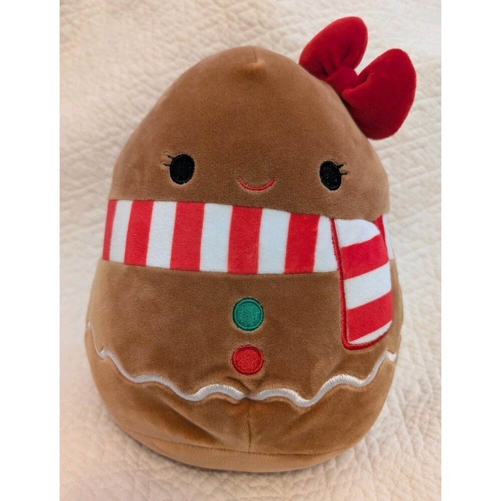 Kellytoy Squishmallows 10" Gina the Gingerbread Girl 2019 Christmas Plush Toy